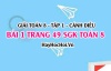 Giải bài 1 trang 49 Toán 8 Tập 1 SGK Cánh Diều